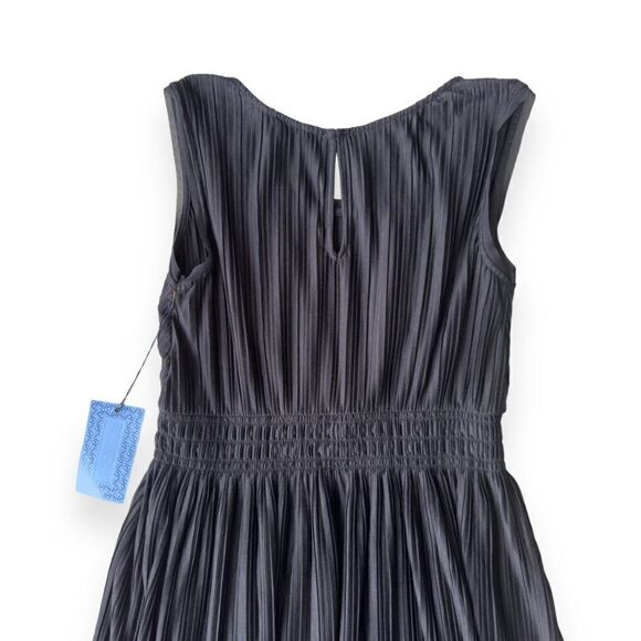 Simply Vera Vera Wang Pleated Dress Pure Night Black Women's Medium (M) - Picture 7 of 9